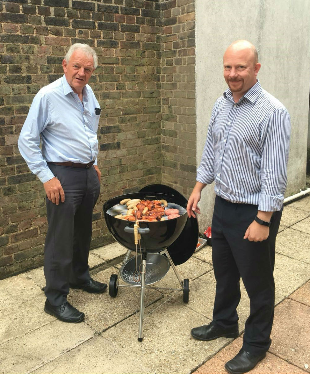 HA Consulting Engineers Directors Jason Stordy and David Chesher cooking up our first summer BBQ
